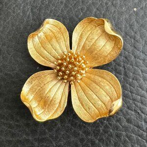 Trifari Dogwood Brooch, Vintqge Signed 1950s